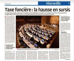 RECOURS CONTRE LA HAUSSE DE LA TAXE FONCIERE A MARSEILLE : Vers une annulation du vote du Conseil mu
